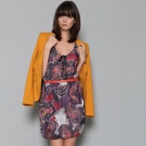 Free People Falling for Georgette Dress Purple Medium M